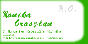 monika oroszlan business card